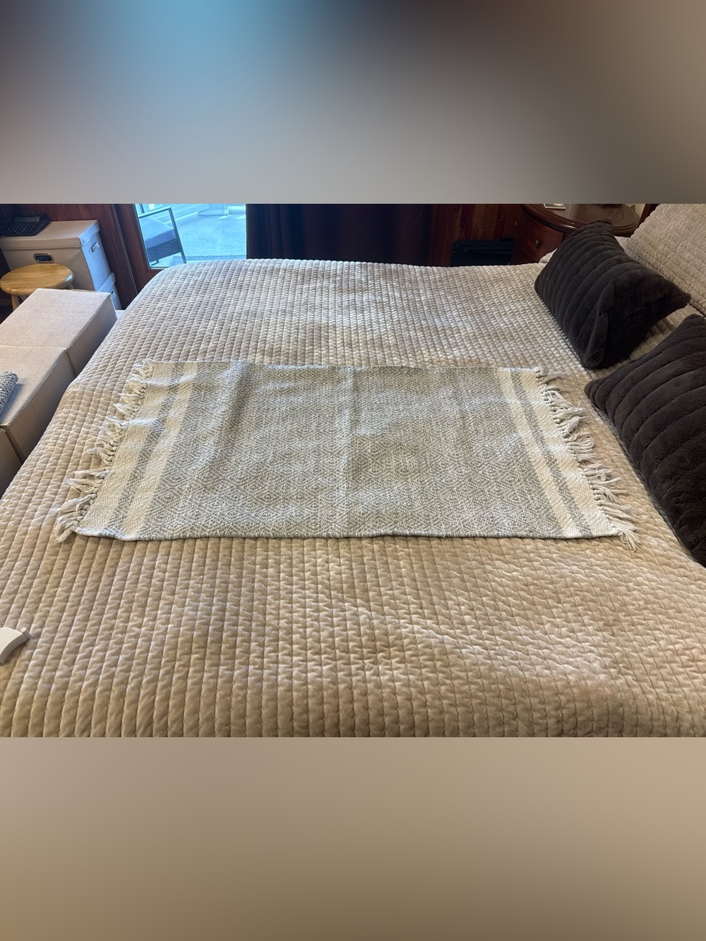 French Connection Gray and White Rugs